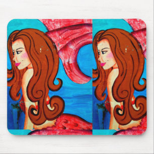 Tapis De Souris roux mermaid jumeaux mousepad