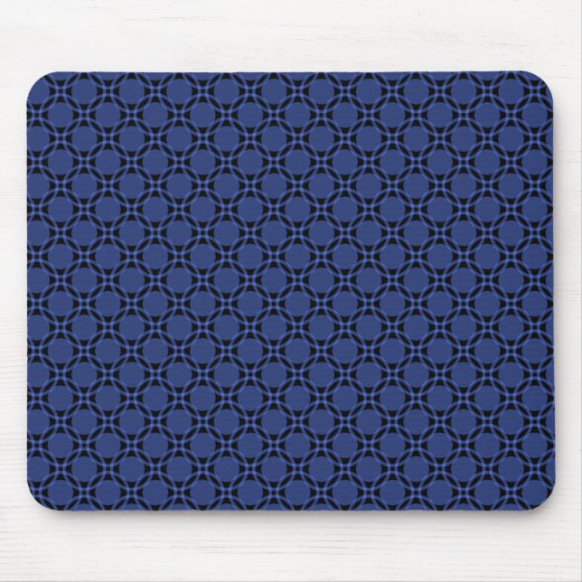 Tapis De Souris Royal Blue Funky Circles Mousepad (Devant)