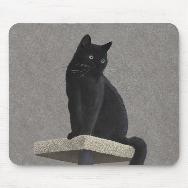 Tapis De Souris Royauté du chat noir  (Devant)