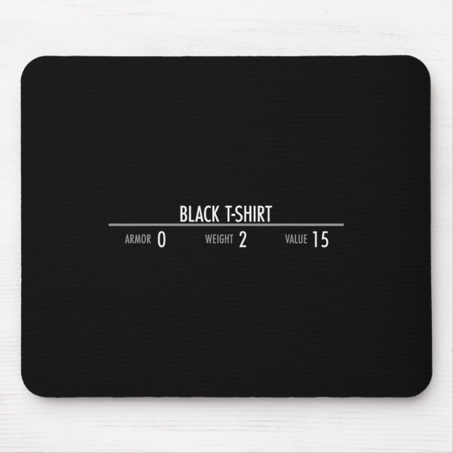 Tapis De Souris Rpg Armor Stats - Video Game Player  (Devant)