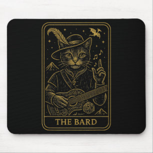 Tapis De Souris Rpg Gamer Le Bard D20 Dice Nerdy Geek Chat Hommes 