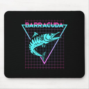 Tapis De Souris Rracuda Poisson Pêche esthétique Rétro Rracuda