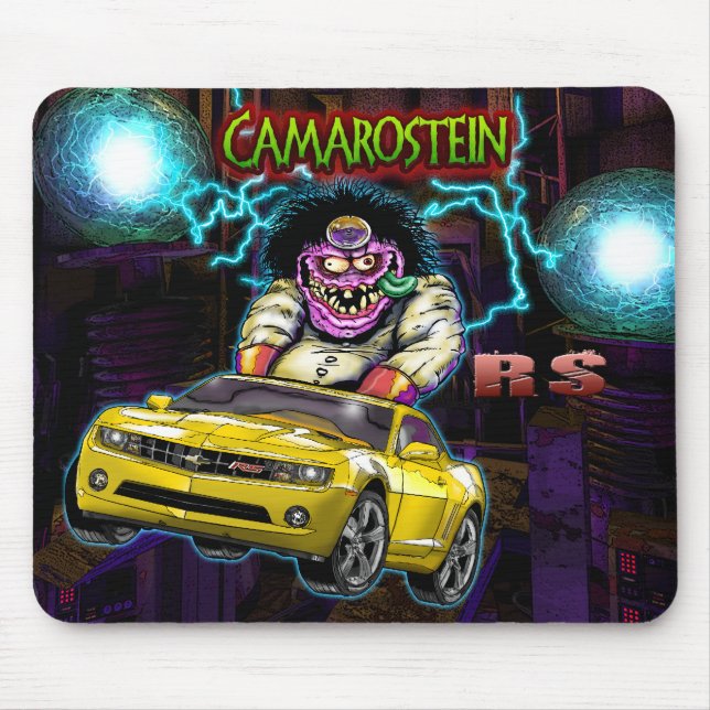 Tapis De Souris RS jaune Mousepad de Chevy Camaro (Devant)