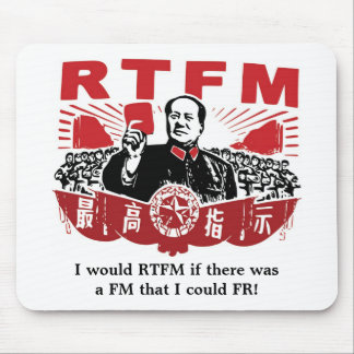 Tapis De Souris RTFM Mousepad de Mao