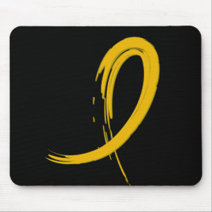 Tapis De Souris Ruban A4 de l'or du Cancer d'enfance