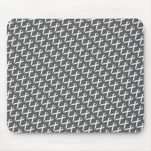 Tapis De Souris Ruban blanc standard par Kenneth Yoncich (Devant)