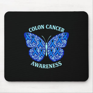 Tapis De Souris Ruban bleu de sensibilisation au cancer colorectal
