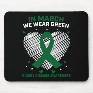 Tapis De Souris Ruban cardiaque En Mars Nous Portons La Maladie Du