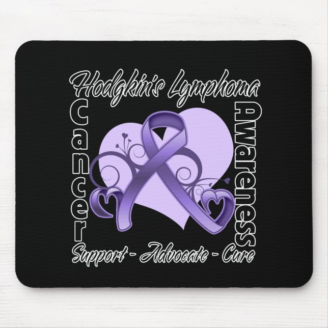 Tapis De Souris Ruban cardiaque - Sensibilisation aux lymphomes de (Devant)
