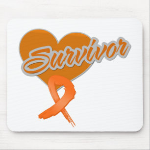 Tapis De Souris Ruban de coeur - survivant de Cancer de rein