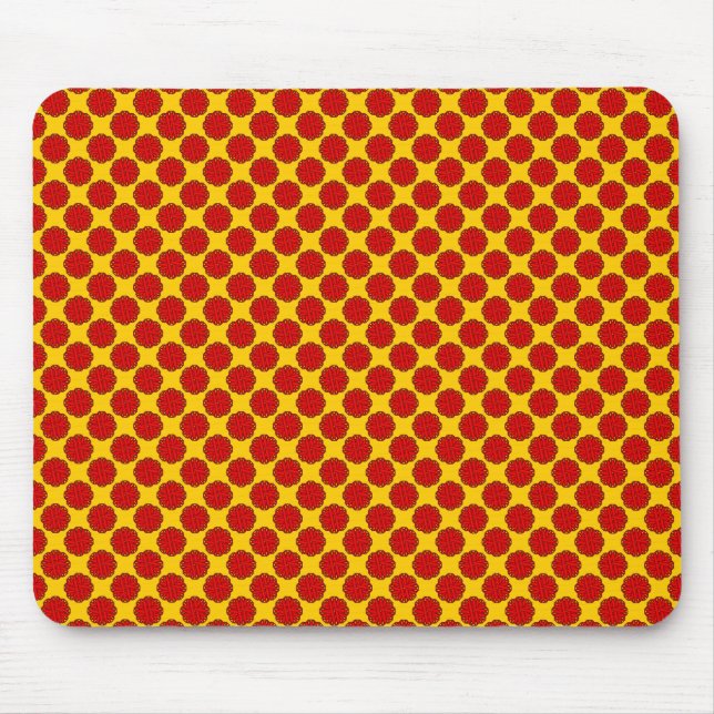 Tapis De Souris Ruban de fleurs rouges par Kenneth Yoncich (Devant)