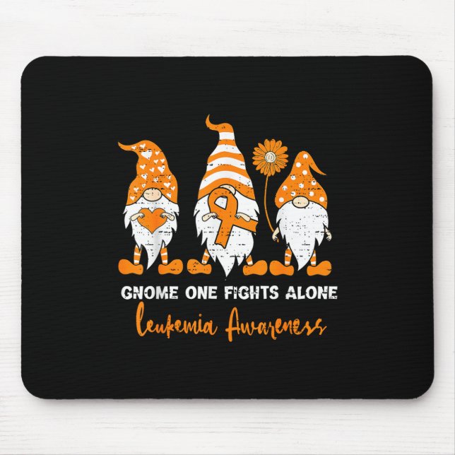 Tapis De Souris Ruban de gnome de sensibilisation à la leucémie Or (Devant)