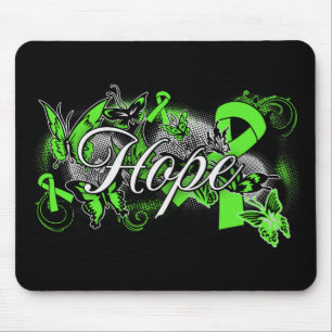 Tapis De Souris Ruban de jardin d'espoir de lymphome de