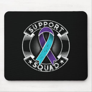 Tapis De Souris Ruban de l'équipe de soutien Sensibilisation à la 