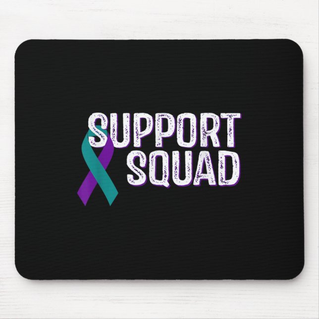 Tapis De Souris Ruban de sensibilisation à la prévention du suicid (Devant)