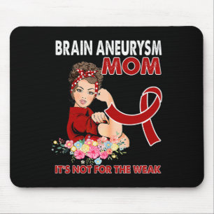 Tapis De Souris Ruban de sensibilisation à l'neurysme cérébral fém