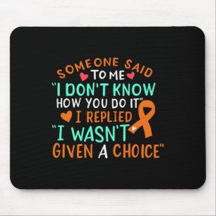 Tapis De Souris Ruban de sensibilisation au cancer du sang Orange