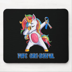 Tapis De Souris Ruban de sensibilisation au diabète de type 1 T1d 