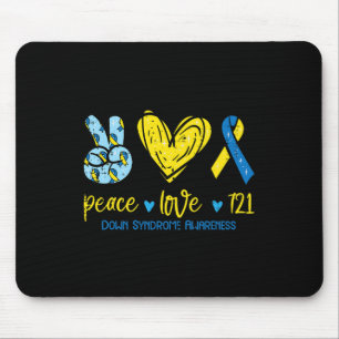 Tapis De Souris Ruban de sensibilisation au syndrome de Down T21 L