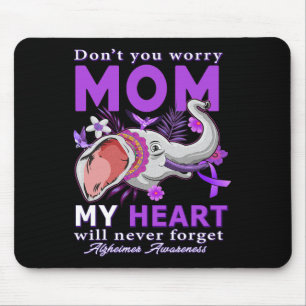 Tapis De Souris Ruban de sensibilisation Heimerheimer Mon coeur ne