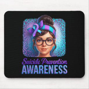 Tapis De Souris Ruban de soutien pour la prévention du suicide, me