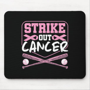 Tapis De Souris Ruban Frappe Cancer Baseball 