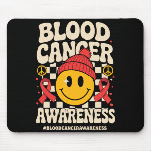 Tapis De Souris Ruban Groovy de sensibilisation au cancer du sang 