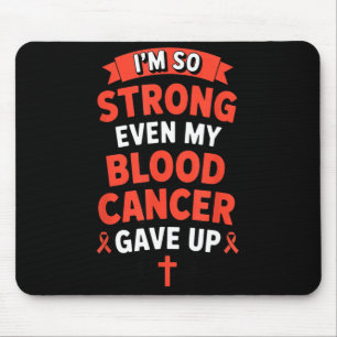 Tapis De Souris Ruban guerrier si fort lymphome cancer du sang