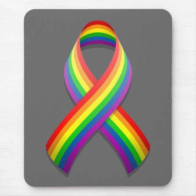 Tapis De Souris Ruban Mousepad de conscience d'arc-en-ciel (Devant)