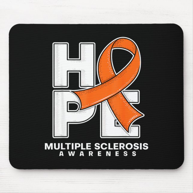 Tapis De Souris Ruban orange de l'espoir Mois de sensibilisation à (Devant)