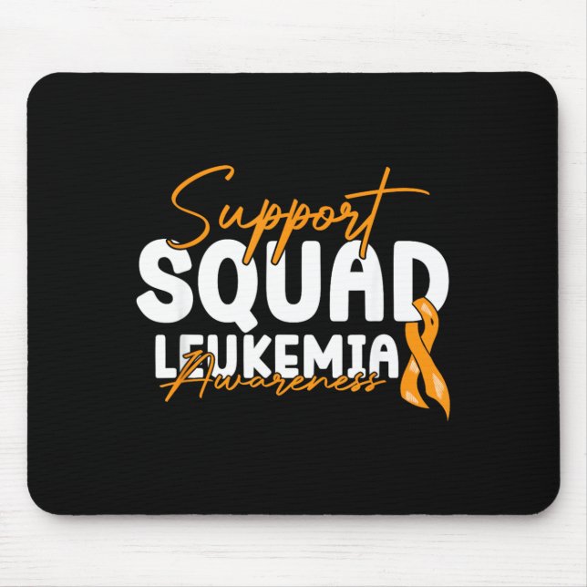 Tapis De Souris Ruban orange de sensibilisation à la leucémie de l (Devant)