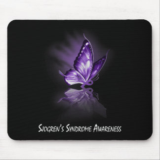 Tapis De Souris Ruban Papillon Sensibilisation au Syndrome de Sjog