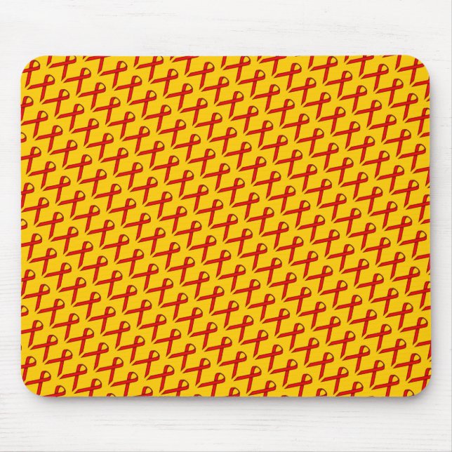 Tapis De Souris Ruban Red Standard par Kenneth Yoncich (Devant)