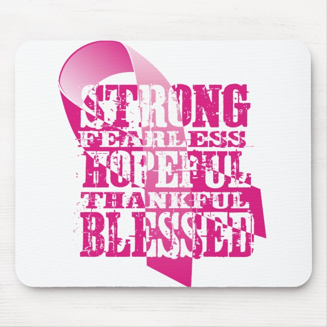 Tapis De Souris Ruban rose - Affirmations (Devant)