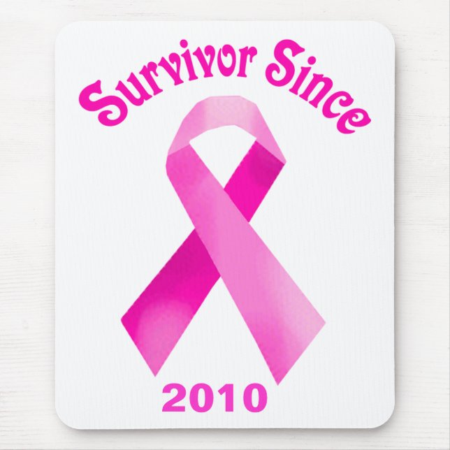 Tapis de souris Ruban rose Cancer du sein (Devant)