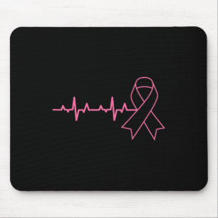 Tapis De Souris Ruban rose Caro-battement de coeur mignon Sensibil