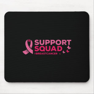 Tapis De Souris Ruban Rose Et Papillon Pour Support Squad Breast