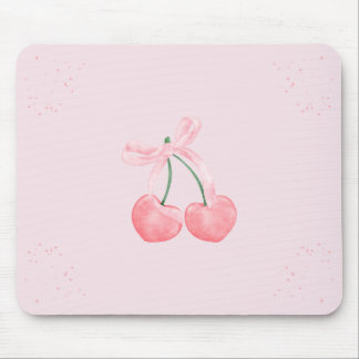 Tapis De Souris Ruban rose étincelle cerise