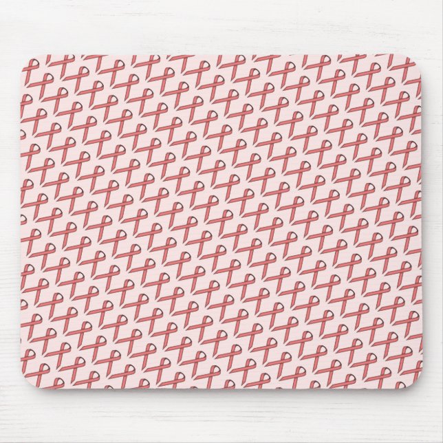 Tapis De Souris Ruban rose standard par Kenneth Yoncich (Devant)