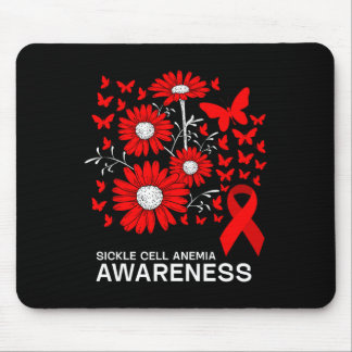 Tapis De Souris Ruban Rouge Avec Anémie Cellulaire Faucille Faisée