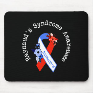Tapis De Souris Ruban Rouge Floral Soutien de la sensibilisation a