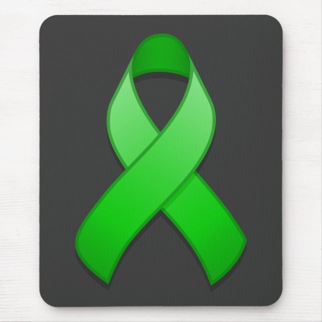 Tapis De Souris Ruban vert Mousepad de conscience (Devant)