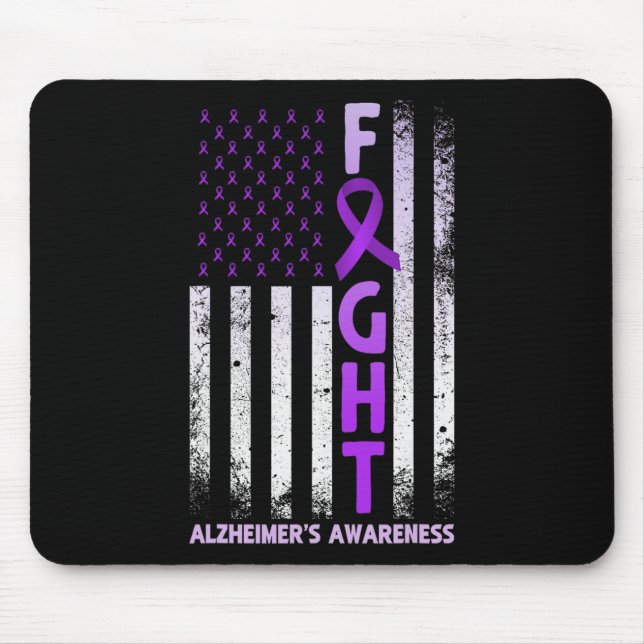 Tapis De Souris Ruban Violet Contre Heimerheimer Sensibilisation É (Devant)