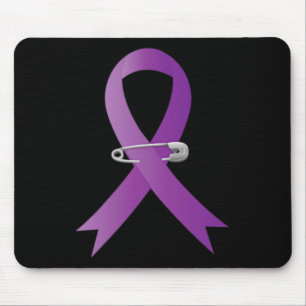 Tapis De Souris Ruban Violet de Sensibilisation à l'Épilepsie dans