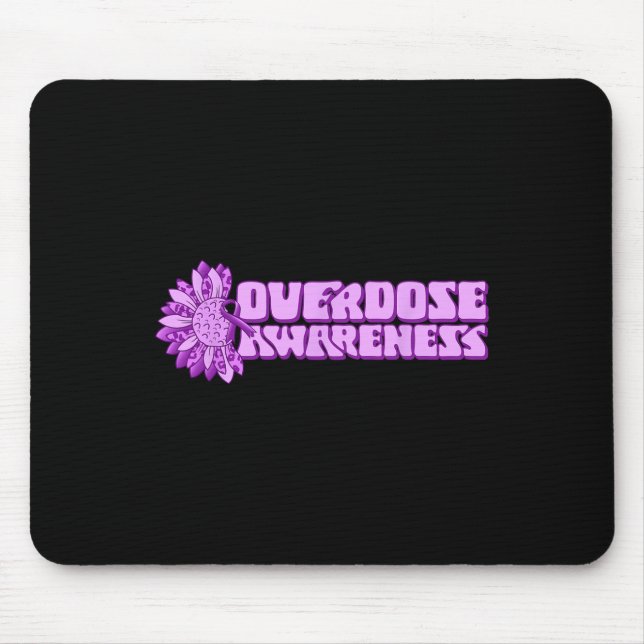 Tapis De Souris Ruban Violet de Sensibilisation au Surdosage de Dr (Devant)