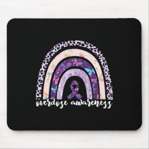 Tapis De Souris Ruban Violet de Sensibilisation au Surdosage Dépen