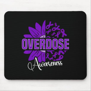 Tapis De Souris Ruban Violet de Sensibilisation au Surdosage Dépen