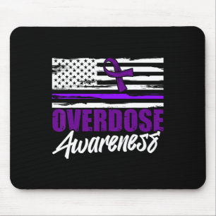 Tapis De Souris Ruban Violet de Sensibilisation au Surdosage Toxic