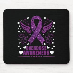 Tapis De Souris Ruban Violet de Sensibilisation au Surdosage Toxic