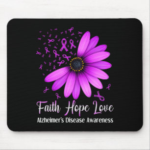 Tapis De Souris Ruban Violet Espoir Foi Amour Sensibilisation à la